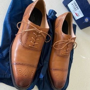 Hart Schaffner Marx Richmond Tan Cap Toe Oxfords